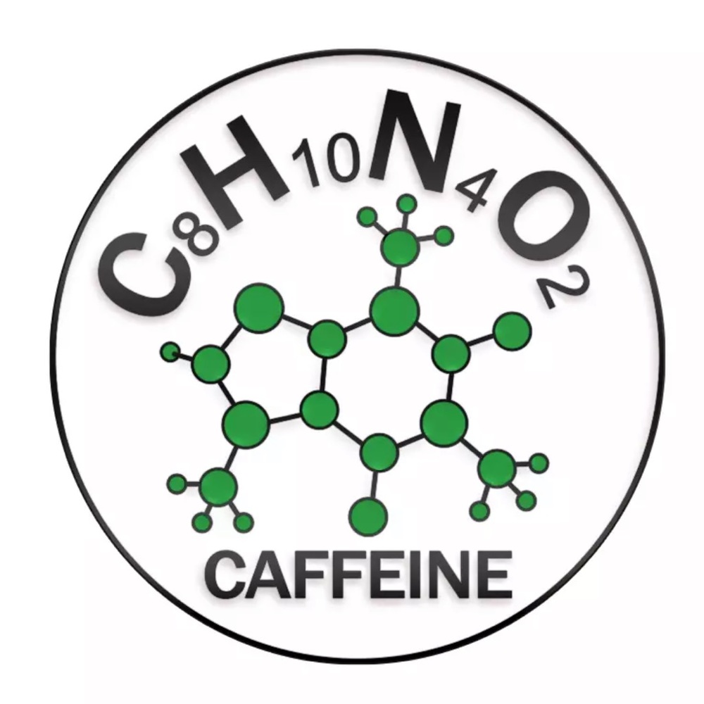 Caffeine Molecule Enamel Pin Nerdy Coffee Drinkers Brooch Science Student Gift